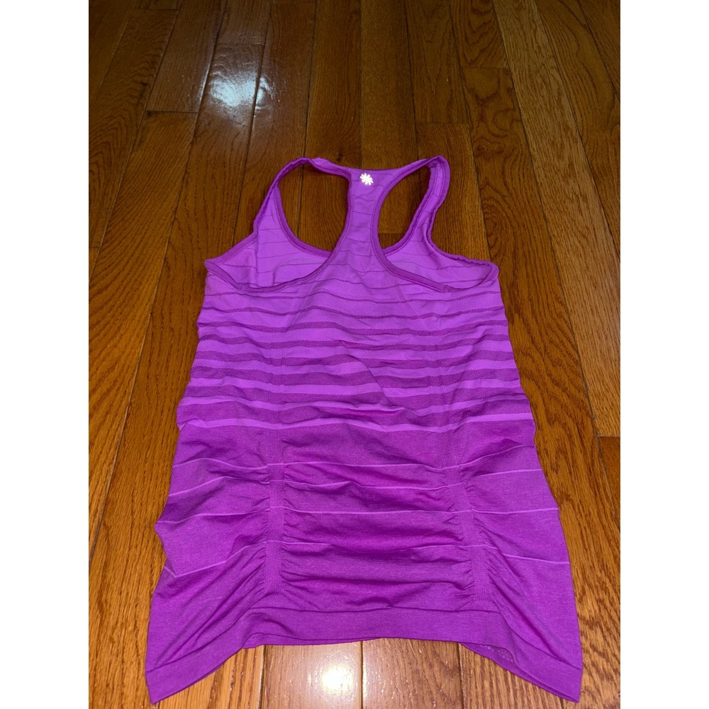 Athleta Chi Tank Purple Ruched Seamless Racerback Workout Top 213910 women's S